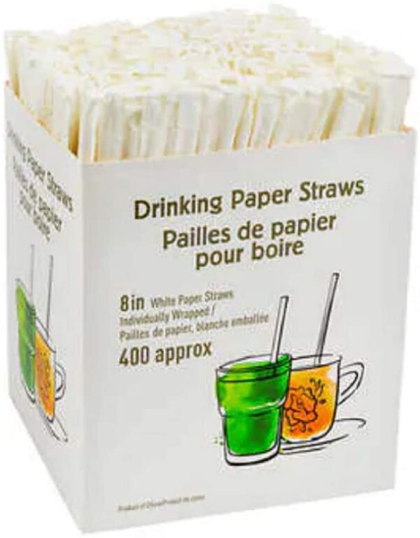 White Paper Straws 100% Natural